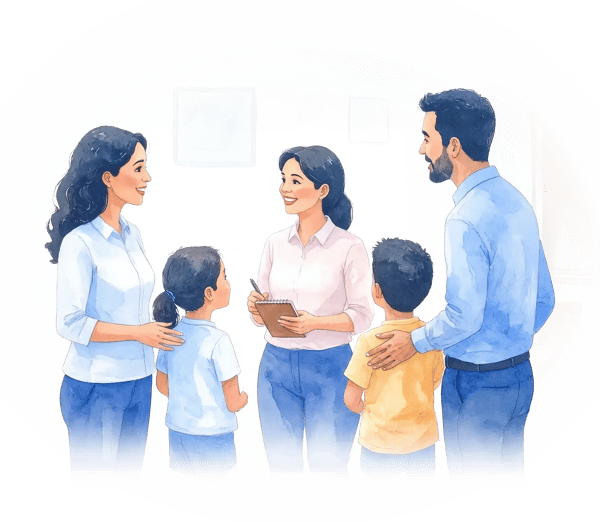 case-worker-with-family-taking-notes